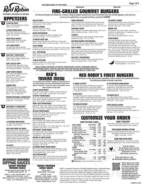 red robin printable menu pdf - Home Design Mash