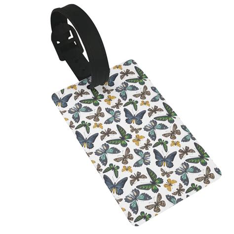 Susaid Watercolor Butterflies Print Funny Luggage Tags Colorful Unique ...