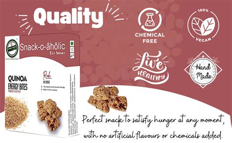 Snack-o-aholic eat smart Organic Quinoa Nutritious Energy Bite| Gluten ...
