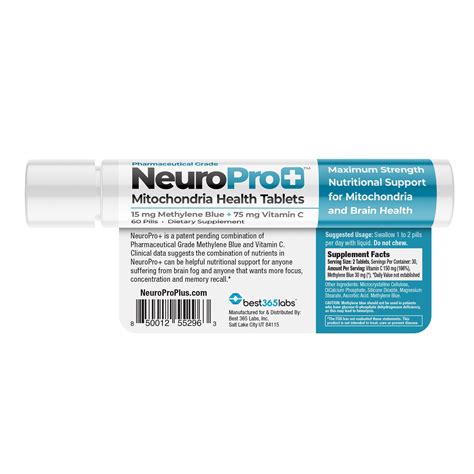Buy Best 365 Labs NeuroPro+ Maximum Strength Mitochondria s - Methylene ...