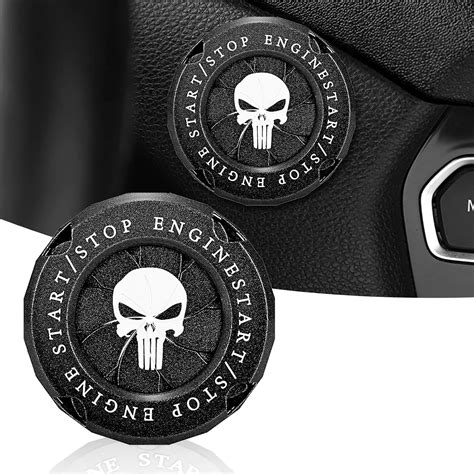 Buy neynavy 1 PC Rotary Push Start Button Cover, Metal Car Engine Push ...