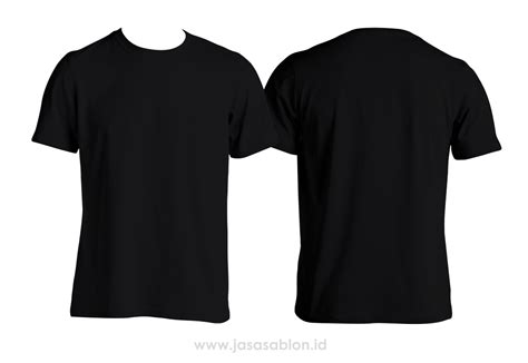 kaos polos hitam belakang