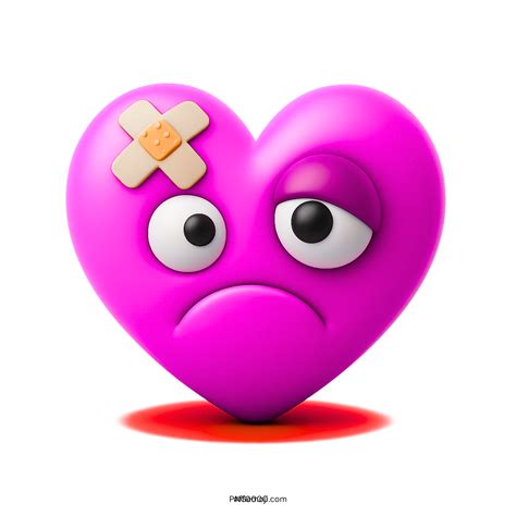 Beat Up Heart Emoji PNG with Transparent Background » PNGemoji