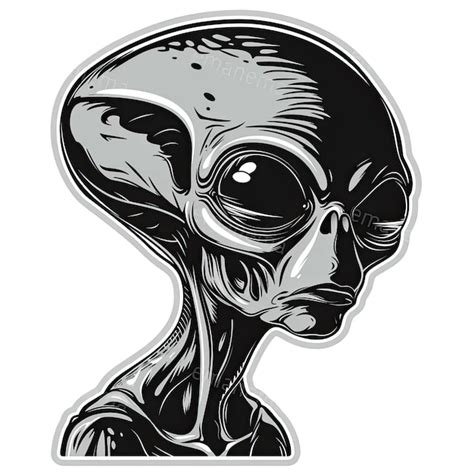Alien Head Sticker 的图像结果
