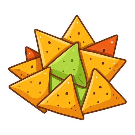 Mexican nacho chips clipart vector art and illustration | Premium AI ...