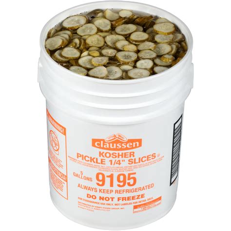 Buy CLAUSSEN Kosher Smooth 1/4 Cut Pickle Chips, 5 gal. Pail Online at ...