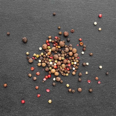 Draufsicht Pfeffersamen | Kostenlose Foto