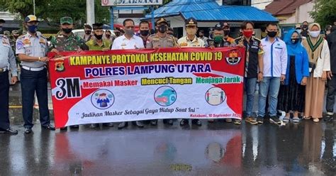 Lampung Utara Melakukan Aksi pembagian Masker sebanyak 15000 sebagai ...