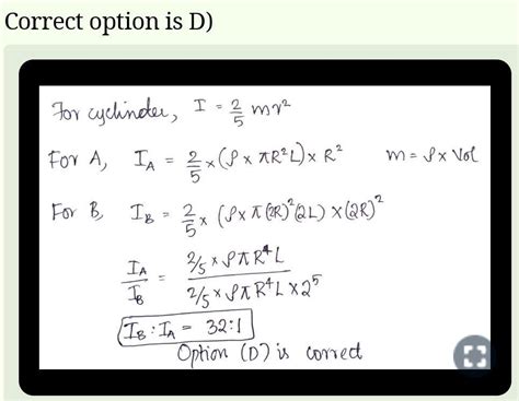 A and b are two solid cylinders made of aliminum . their dimension are ...