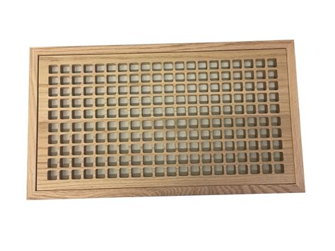 10 Inch x 20 Inch Red Oak Hardwood Vent Floor Register Flush Mount ...