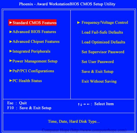 Image result for PhoenixBIOS Setup Utility