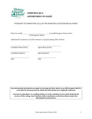 Fillable Online Appendix B - Template Policy for Independent Candidate ...