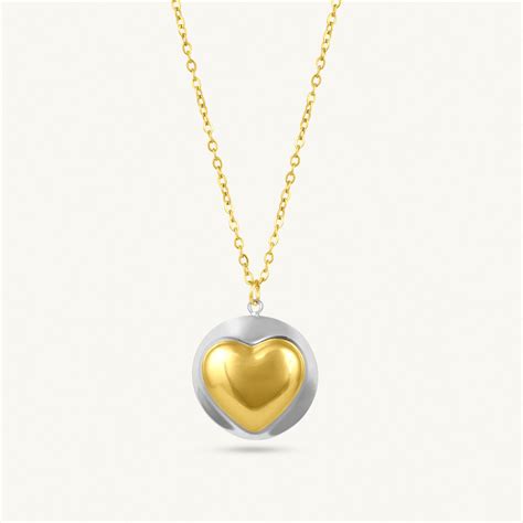 Statement Heart Circle Pendant Necklace – PALMONAS