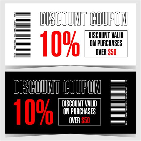 Discount coupon, gift voucher or certificate with 10 percent discount ...