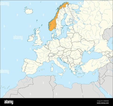 norway location on europe map