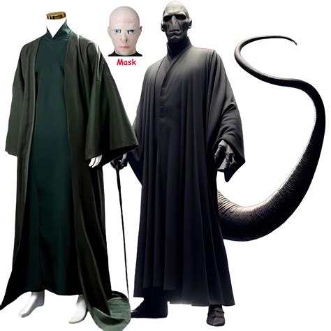 Adult Lord Voldemort Costume Men Women Cosplay Halloween Cloak Long ...