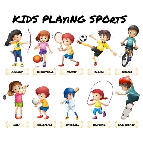 Kids Playing Sports 的图像结果