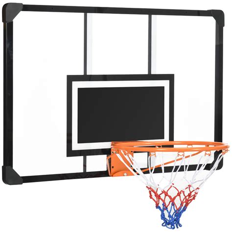 Soozier Wall Mounted Basketball Hoop, Mini Hoop with 45'' x 29 ...