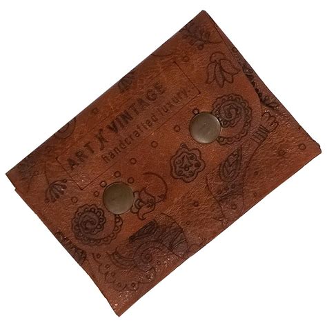 Buy ART N VINTAGE Women Leather Wallet Small Bifold Card Organizer Case ...