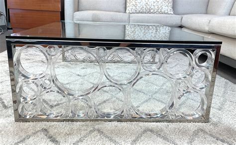 Encore Furniture Gallery-Bodega Lucite Rings Glass and Stainless Steel ...