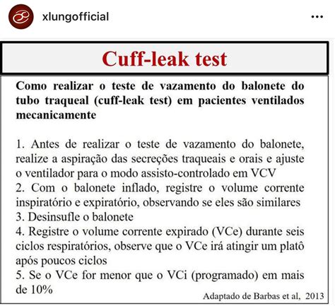 Cuff Leak Test Positivo - RETOEDU