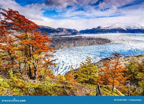 Grey Glacier, Patagonia, Chile Stock Image - Image of glacier ...