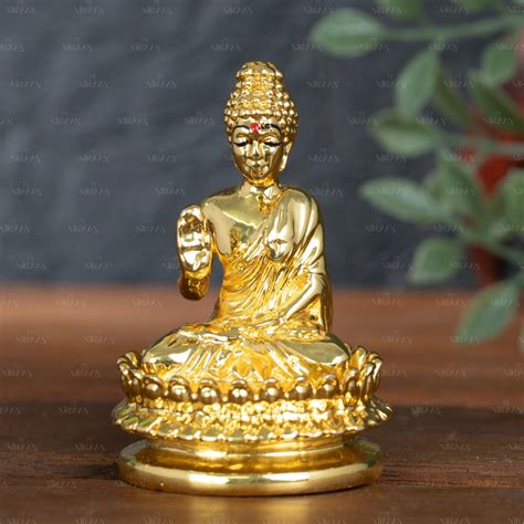 Gautam Buddha Idol | Peaceful Gold-Plated Buddha | 2.5 Inches – Nirvaan ...