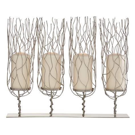 Grayson Lane 4 Candle Stainless Steel Candelabra Candle Holder at Lowes.com