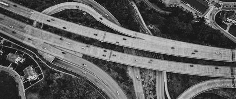 Download wallpaper 2560x1080 roads, cars, trees, black and white ...