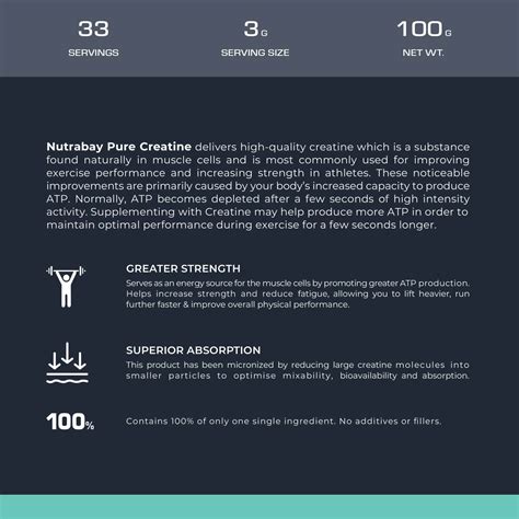 Buy NUTRABAY PURE MICRONISED CREATINE MONOHYDRATE - 100G UNFLAVOURED ...