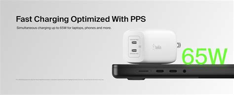 Belkin 65W (45W+20W) USB -C GaN Charger | Fast Charging PD | Gan ...