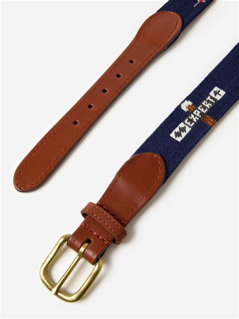 Smathers + Branson Men's Ski Life Needlepoint Belt | Quality leather ...