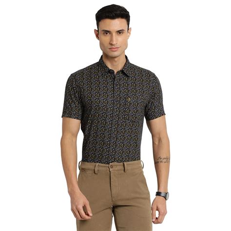 Indian Terrain Mens Printed Blue Shirt : Amazon.in: Clothing & Accessories