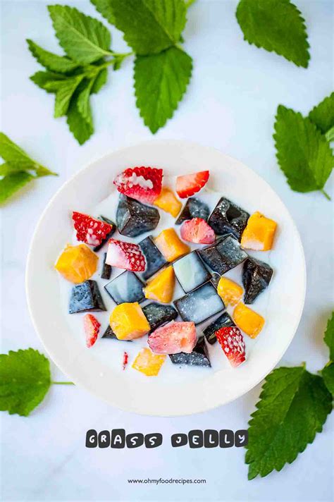 Grass Jelly Dessert or Leung Fan (涼粉) - Oh My Food Recipes
