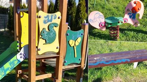 Zdewastowany plac zabaw - Limanowa.in