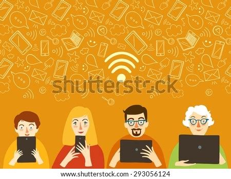 Cartoon People Using Internet an Computer 的图像结果