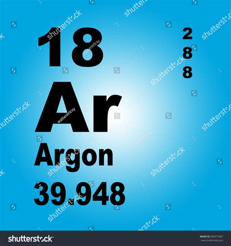 Argon Periodic Table Elements 스톡 일러스트 600977087 | Shutterstock