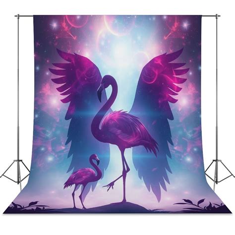 Cosmic Flamingos Wings Photography Backdrops Adult Photostudio Props ...