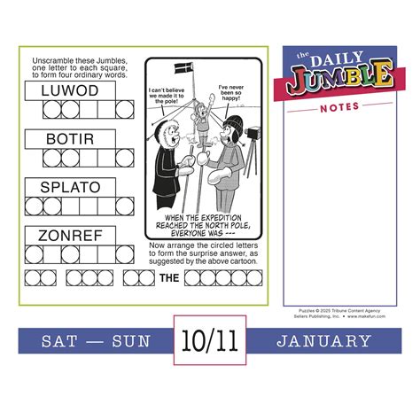 Daily Jumble 2026 Box Calendar