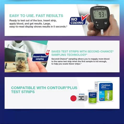 Shop ContourPlus Blood Glucose Monitoring System with 25 Test Strips ...