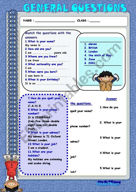 General Question Worksheet 的图像结果