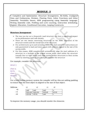 MES Mod2 - 3 @Az Documents - MODULE – 2 ARM INSTRUCTION SET & ARM ...