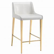 Bar Stools Gold Legs by Gold Legs Bar Stool In White Leather Bar Stools Best Bar Stools Gold Legs