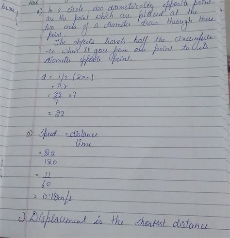 An object moves along a circular path of diameter 14cm with constant ...