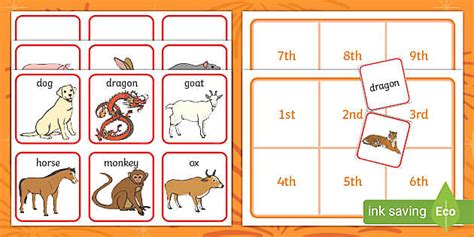 Chinese Zodiac Sequencing Cards Game
