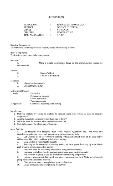 Image result for Lesson Plan Science Grade 7