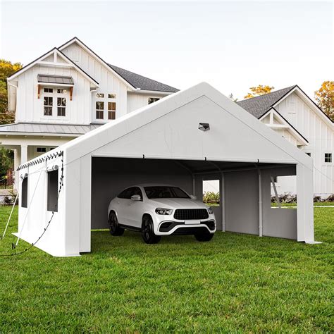 Amazon.com: 20x20 Carport, Heavy Duty Carport Canopy Garage with ...