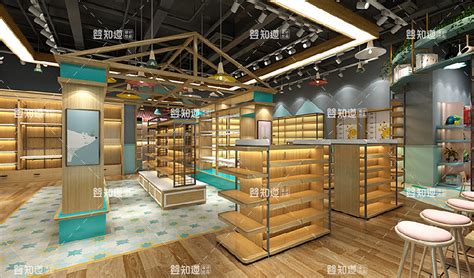 上海母婴店室内实木地板装修设计图_装信通网效果图