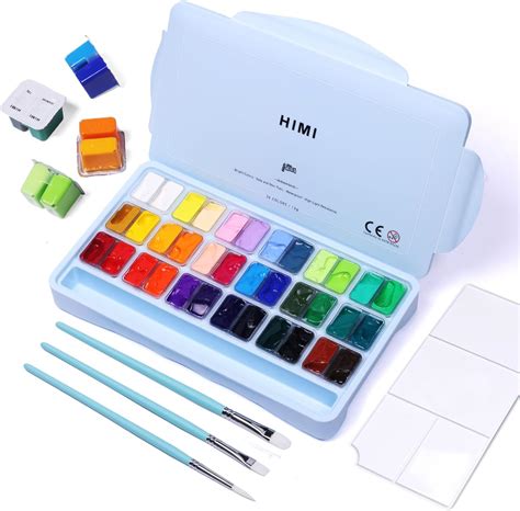 ARTFLY HIMI Gouache Farben Set, 36 Farben x 12 ml, Twin-Jelly-Cup ...