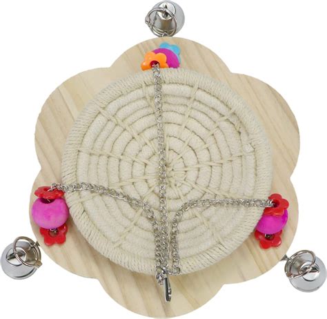 Buy Bird Breeding Nest Handmade Weave Rope Hanging Bed with Bells and ...